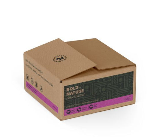 Bold by nature, Sélect "boîte Du Boucher" Nourriture Crue Pour Chien - Porc, Dinde & Boeuf 12 Lb