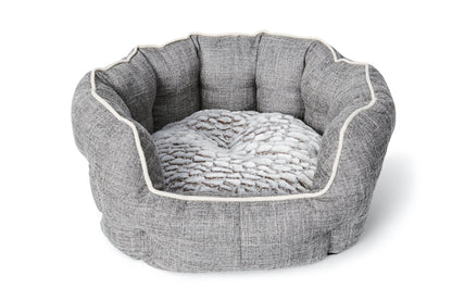 Bud'z Lit Rond à Rebords élevés, Deluxe - Gris