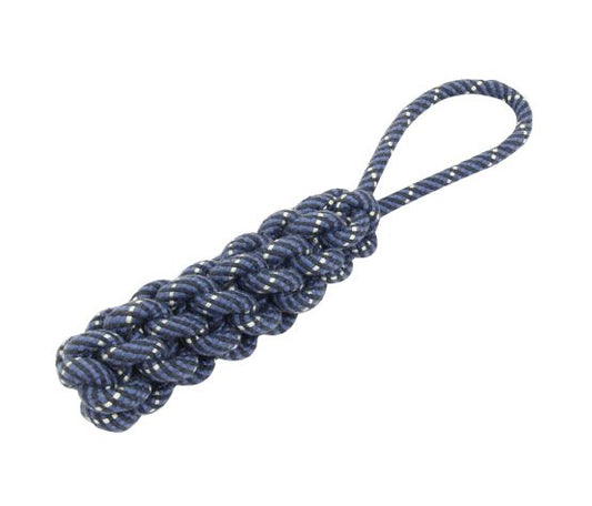 Bud'z Jouet De Corde Pour Chien, Tresse Avec Boucle - Bleu Foncé 34cm