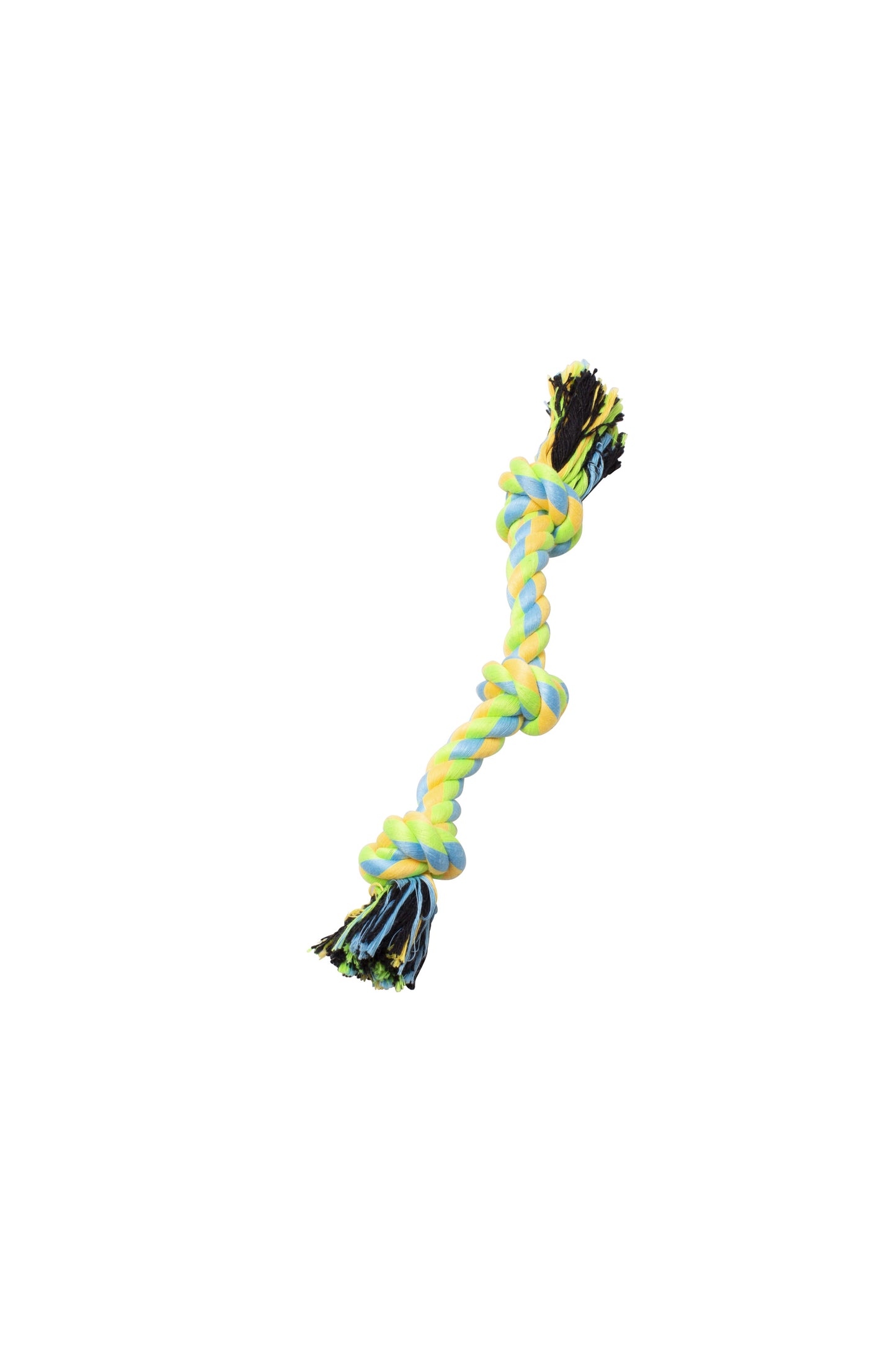 Bud'z Jouet De Corde Pour Chien, Avec 3 Noeuds - Vert Et Jaune 31cm