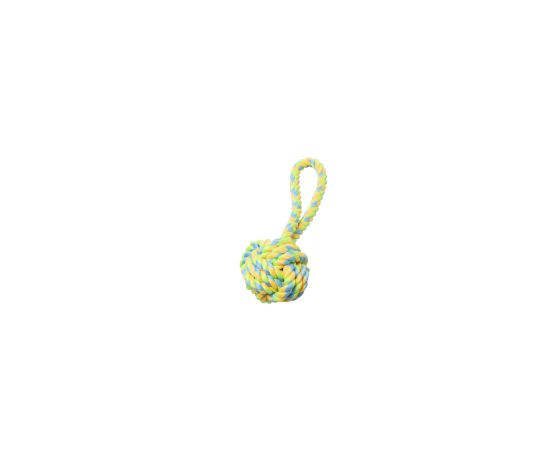 Bud'z Jouet De Corde Pour Chien, Pomme De Touline Avec Boucle - Vert Et Jaune 19cm