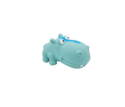 Budz Jouet En Latex  Gros Museau Hippopotame Bleu 7"