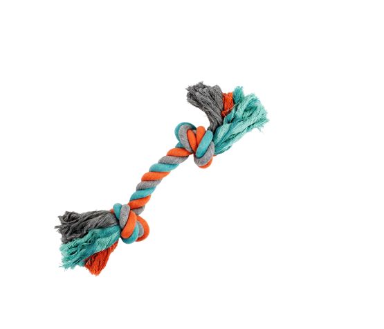 Bud'z Jouet De Corde Pour Chien, Avec 2 Noeuds - Large, Orange Et Bleu 50cm