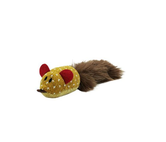 Bud'z Jouet Pour Chat, Avec Tube D'herbe à Chat - Souris à Queue Soyeuse, Dijon 25.5cm