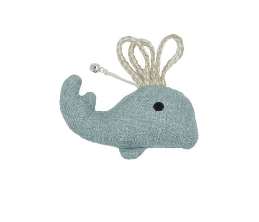 Bud'z Jouet Pour Chat, Tissu Recyclé Et Herbe à Chat - Baleine 10cm