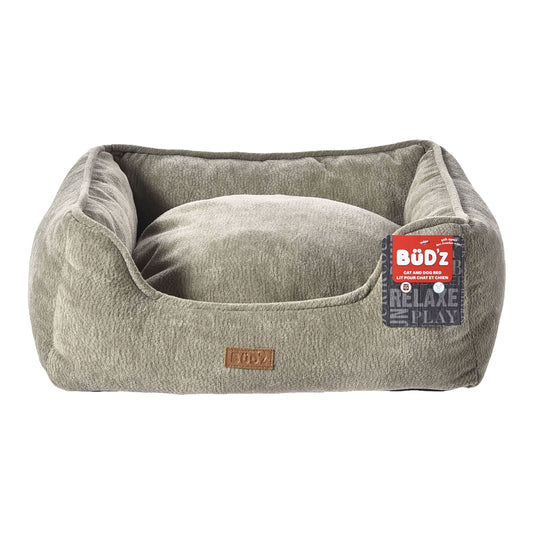 Bud'z Lit à Rebords élevés, L'élégant Ultra Doux - Taupe, Moyen 61x48x18cm