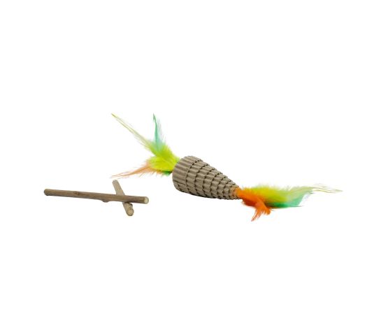 Bud'z Jouet Pour Chat, Duo Matatabi - Carotte Cartonnée Avec Plumes 22cm