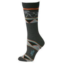 Boot Doctor Chaussettes pour femme – Motif Cheval au Pas (Gris, Style Mi-Mollet)
