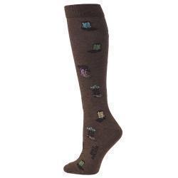 Boot Doctor Chaussettes pour femme – Bottes et Chapeau de Cowboy (Brun)