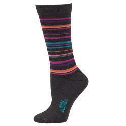 Boot Doctor Chaussettes pour Femme – Style Crew, Rayures Néon et Motif Léopard