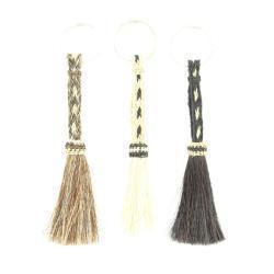 Porte-clés en Crin de Cheval – Anneau Argenté