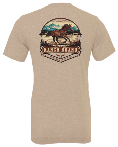 Ranch Brand T-Shirt Homme Horse 2 Tan