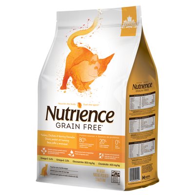 Nutrience Sans Grain Chat Dinde, Poulet Et Saumon 2.5Kg