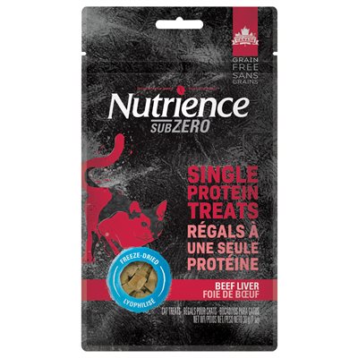Nutrience SubZero Sans grains à une seule protéine pour chats, Foie de bœuf, 30 g (1 oz)