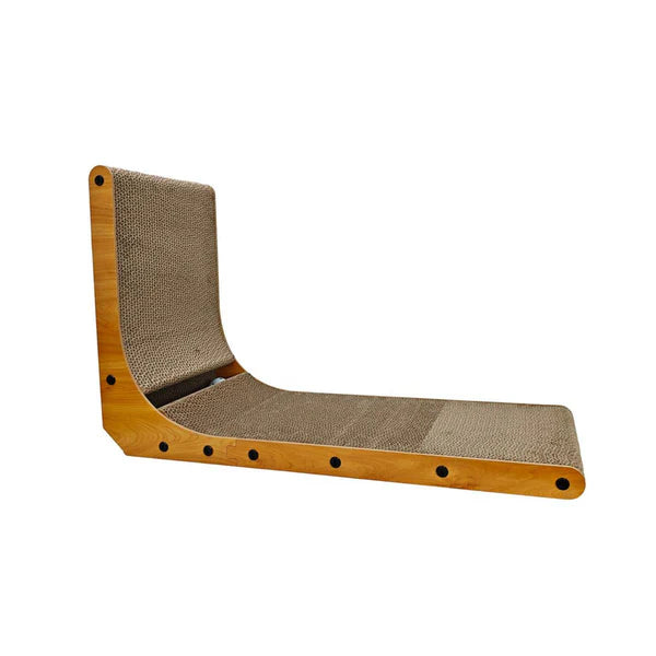 SIMONS – Griffoir d’angle Luxe en carton ondulé avec balle et herbe à chat