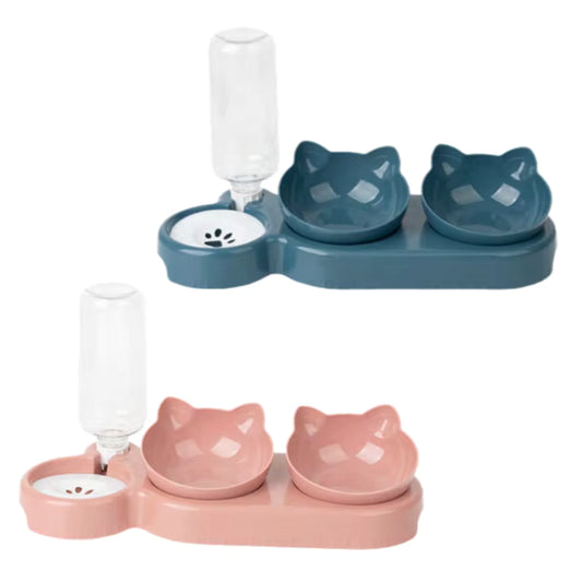 PAWISE – Gamelle 3-en-1 pour animaux – Couleurs assorties