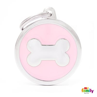 Medaille Pink Big Circle Bone