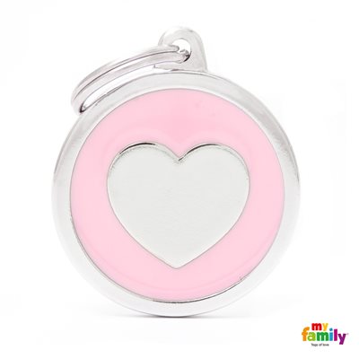 Medaille Pink Big Circle Heart