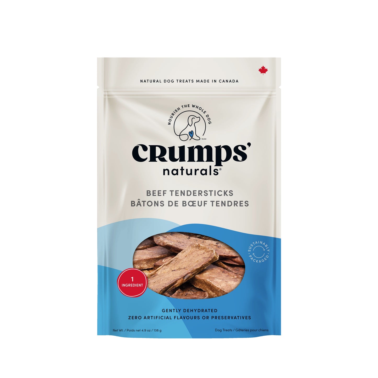 Crumps' Naturals Gâteries Pour Chien, Bâtonnets De Poumon De Boeuf 138g