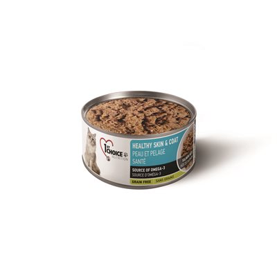 1st Choice Conserves Pour Chat, Peau Et Pelage Santé - Pâté De Poisson Sans Grains 156gr