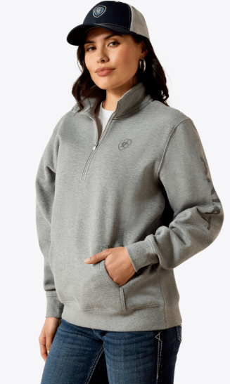 Ariat Sweat-shirt à demi-zip avec logo WMS Femme