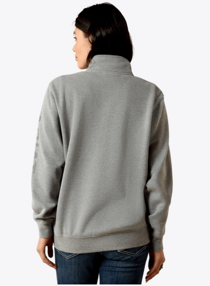 Ariat Sweat-shirt à demi-zip avec logo WMS Femme