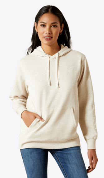 Ariat Sweat à capuche WMS Logo 2.0 Femme Beige
