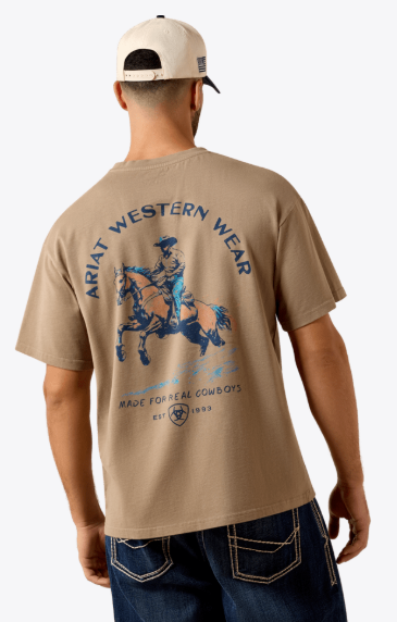 Ariat T-shirt MNS Real Cowboy ToughStock Boxy Homme