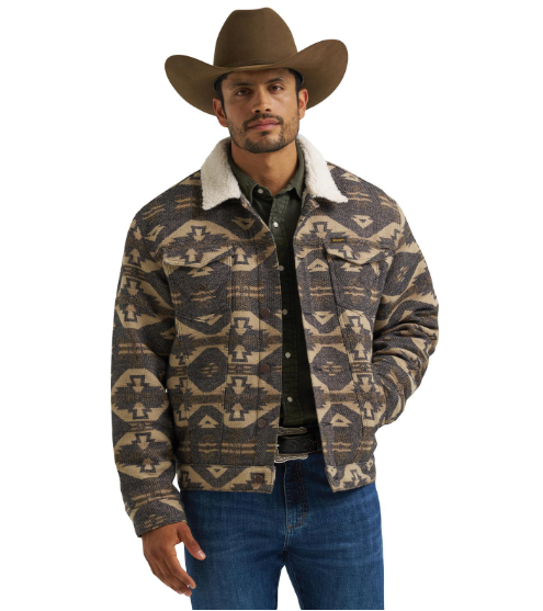 Veste Wrangler® Jacquard - Doublure Sherpa - Elmwood Homme