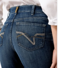 Jeans à taille haute, taille mazie à bottes WMS High Rise