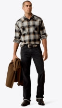Ariat Chemise rétro Avec boutons Pour Homme - Heinz