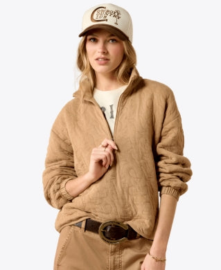 Pull de fermeture éclair WMS Stitch 1/2 - BEIGE