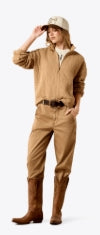 Pull de fermeture éclair WMS Stitch 1/2 - BEIGE
