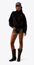 Ariat Sweat-shirt WMS  1/2 fermeture éclair - NOIR