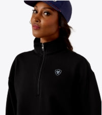 Ariat Sweat-shirt WMS  1/2 fermeture éclair - NOIR