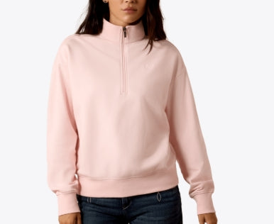 Sweat-shirt WMS 1/2 fermeture éclair - ROSE