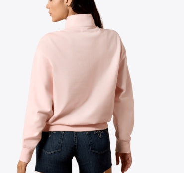 Sweat-shirt WMS 1/2 fermeture éclair - ROSE