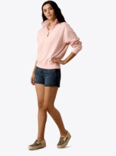 Sweat-shirt WMS 1/2 fermeture éclair - ROSE