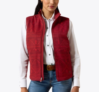 Ariat Manteau Sans Manche Pour Femme Rouge - Atlas