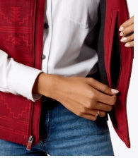 Ariat Manteau Sans Manche Pour Femme Rouge - Atlas