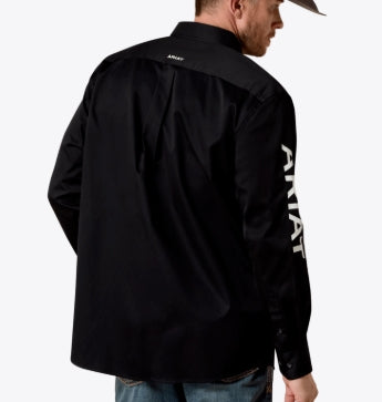Chemise classique en sergé avec le logo de l’équipe MNS