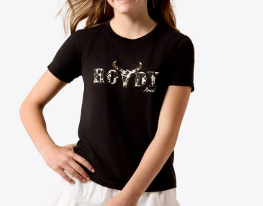 YTH Ariat Rowdy Cow Skull T-Shirt