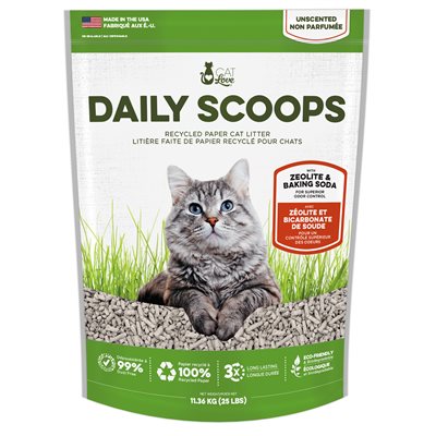 Cat Love Daily Scoops Litière de Papier 25Lbs