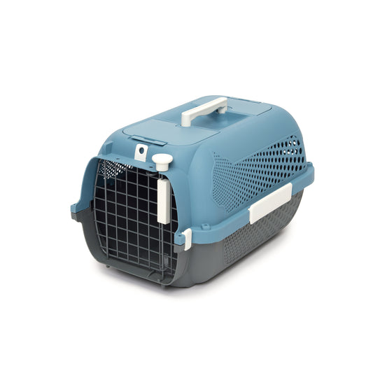 Catit Cage de transport pour chats, petite, bleu gris, (19 x 12,8 x 11 po)