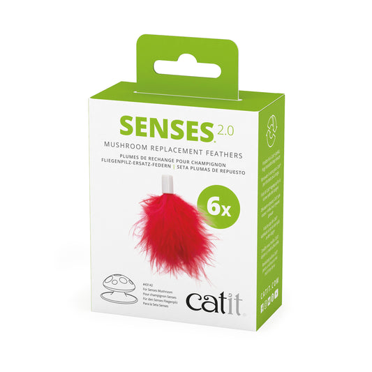 Ensemble de plumes de rechange pour champignon Catit Senses, paquet de 6