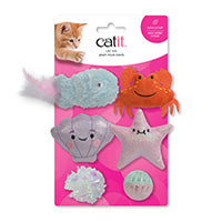 Jouet Catit pour chats, créatures de la mer, paquet de 6