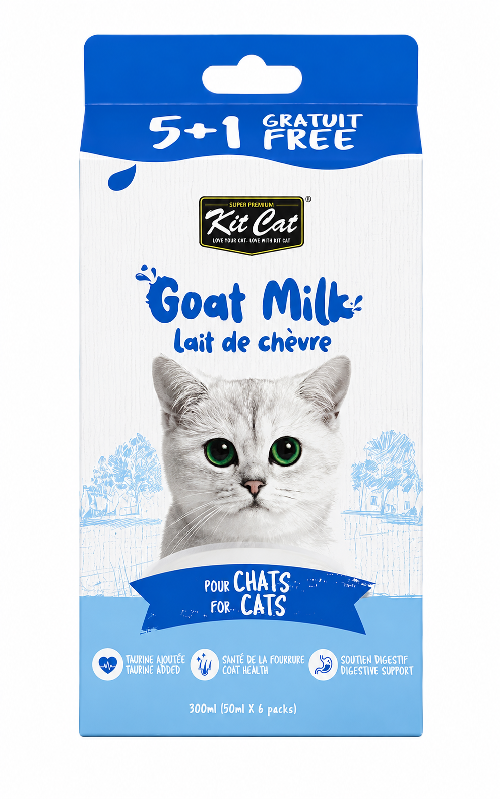 Kitcat Lait De Chèvre Pour Chat 6x50 Ml