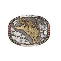 Boucle de ceinture western Crumrine – Saddle Bronc tricolore