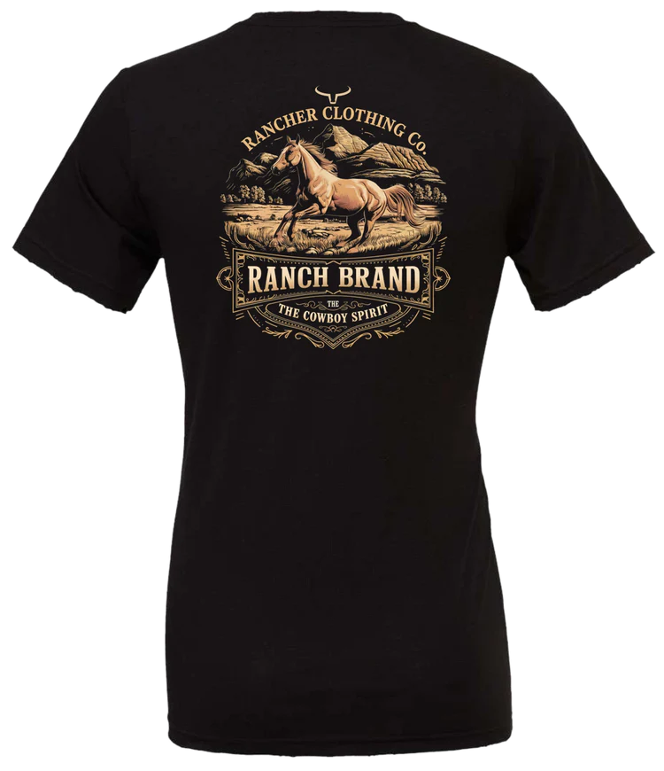Ranch Brand | T-Shirt Homme Free Horse | Noir