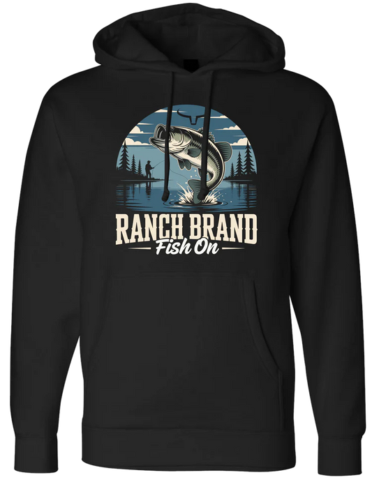 Ranch Brand | Hoodie Unisexe Fish On 4 | Noir